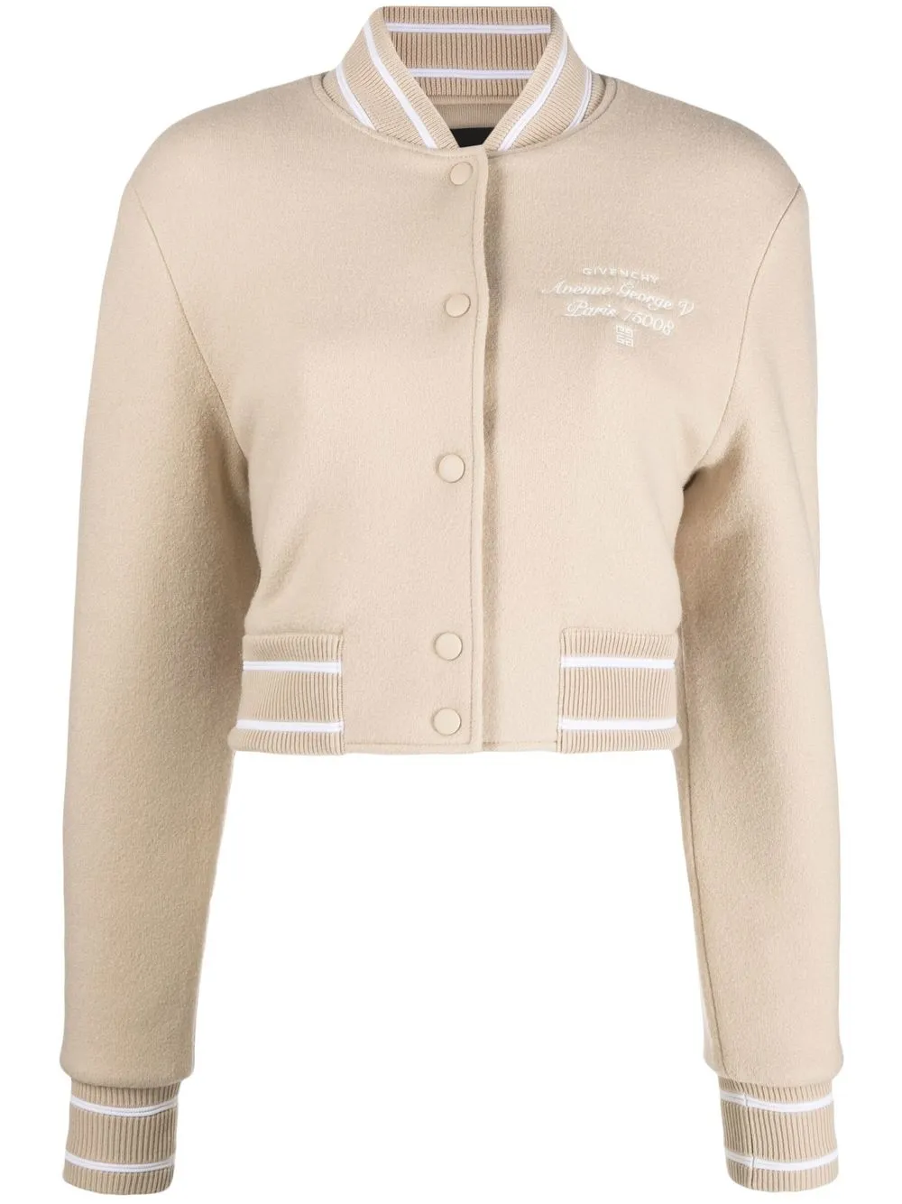 

Givenchy chamarra bomber con logo bordado - Neutro