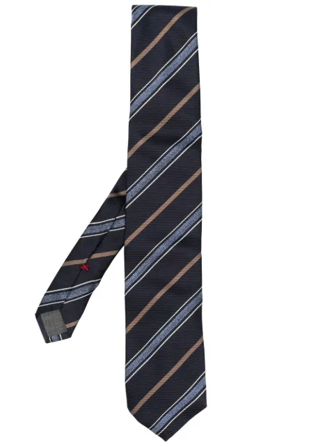 Brunello Cucinelli stripe-print silk tie