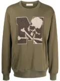 Mastermind Japan skull-print crew-neck sweatshirt - Green