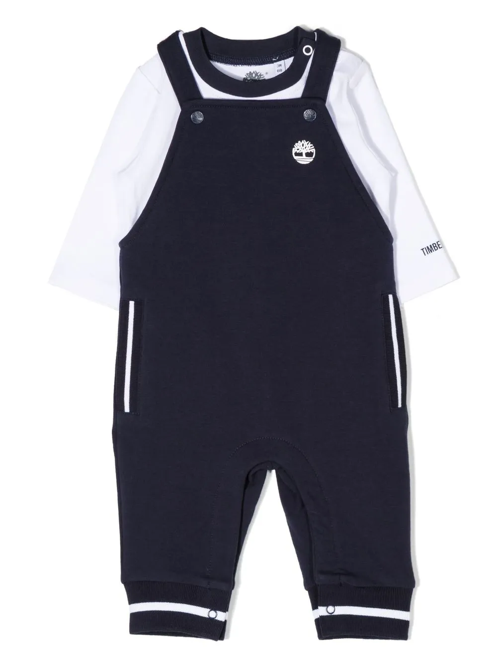 

Timberland Kids mameluco manga larga con detalle bordado - Azul