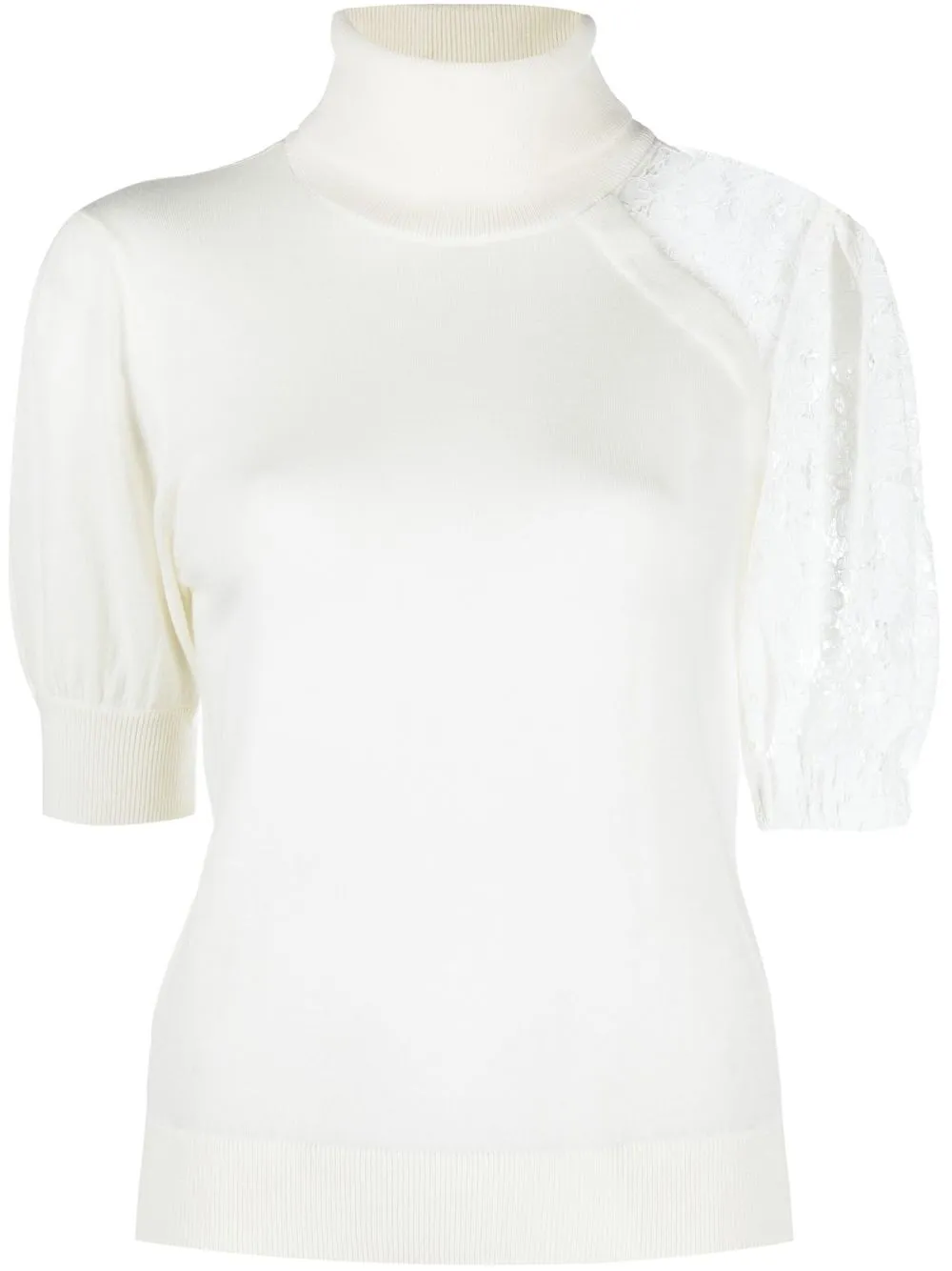 

TWINSET top con cuello vuelto - Blanco