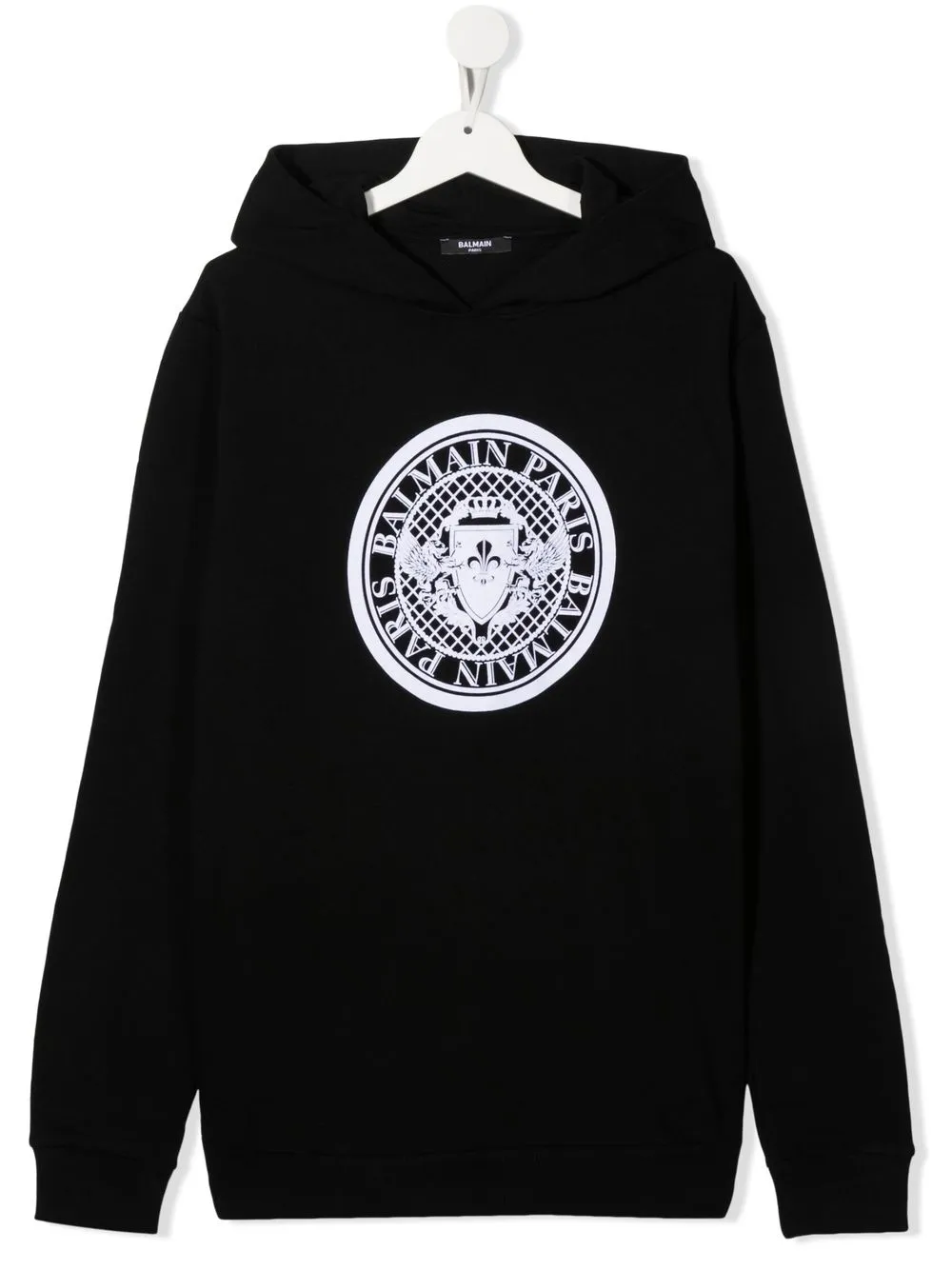 

Balmain Kids hoodie con logo estampado - Negro