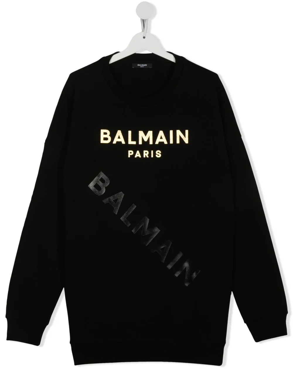 

Balmain Kids sudadera con logo estampado - Negro