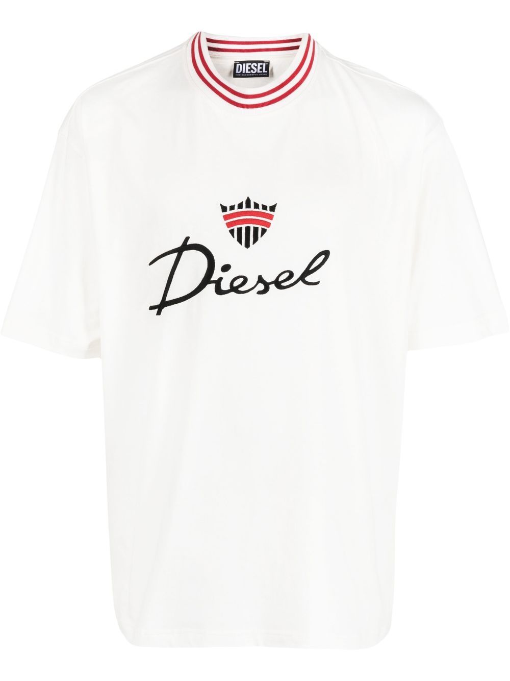 

Diesel playera con logo bordado - Blanco