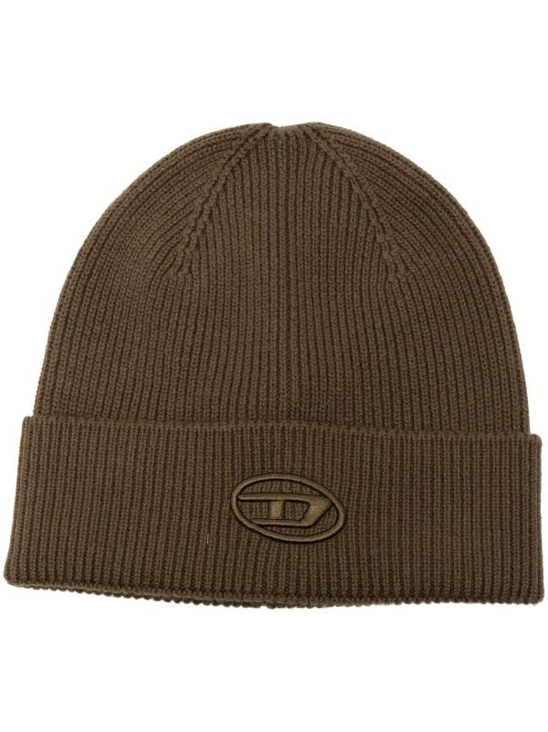 huilen Snooze dempen Diesel Ribbed embroidered-logo Beanie - Farfetch