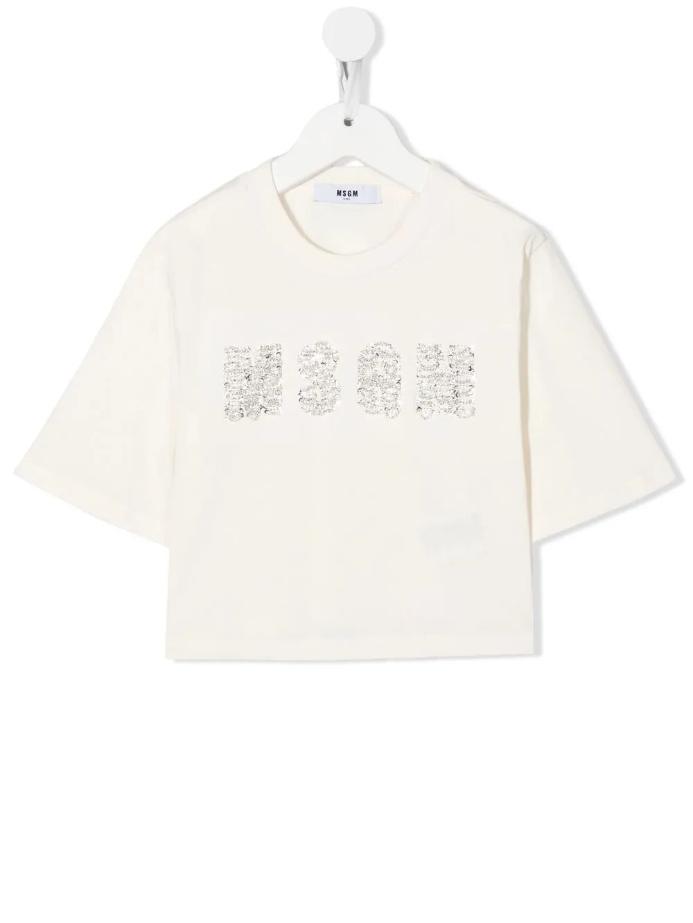 

MSGM Kids bead-logo short-sleeved T-shirt - Neutrals