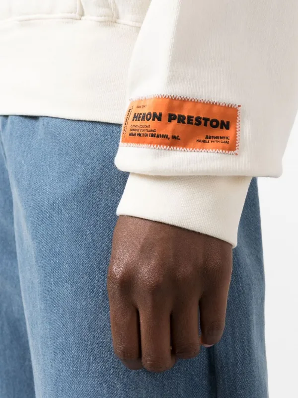 Heron Preston logo-patch Cotton Hoodie - Farfetch