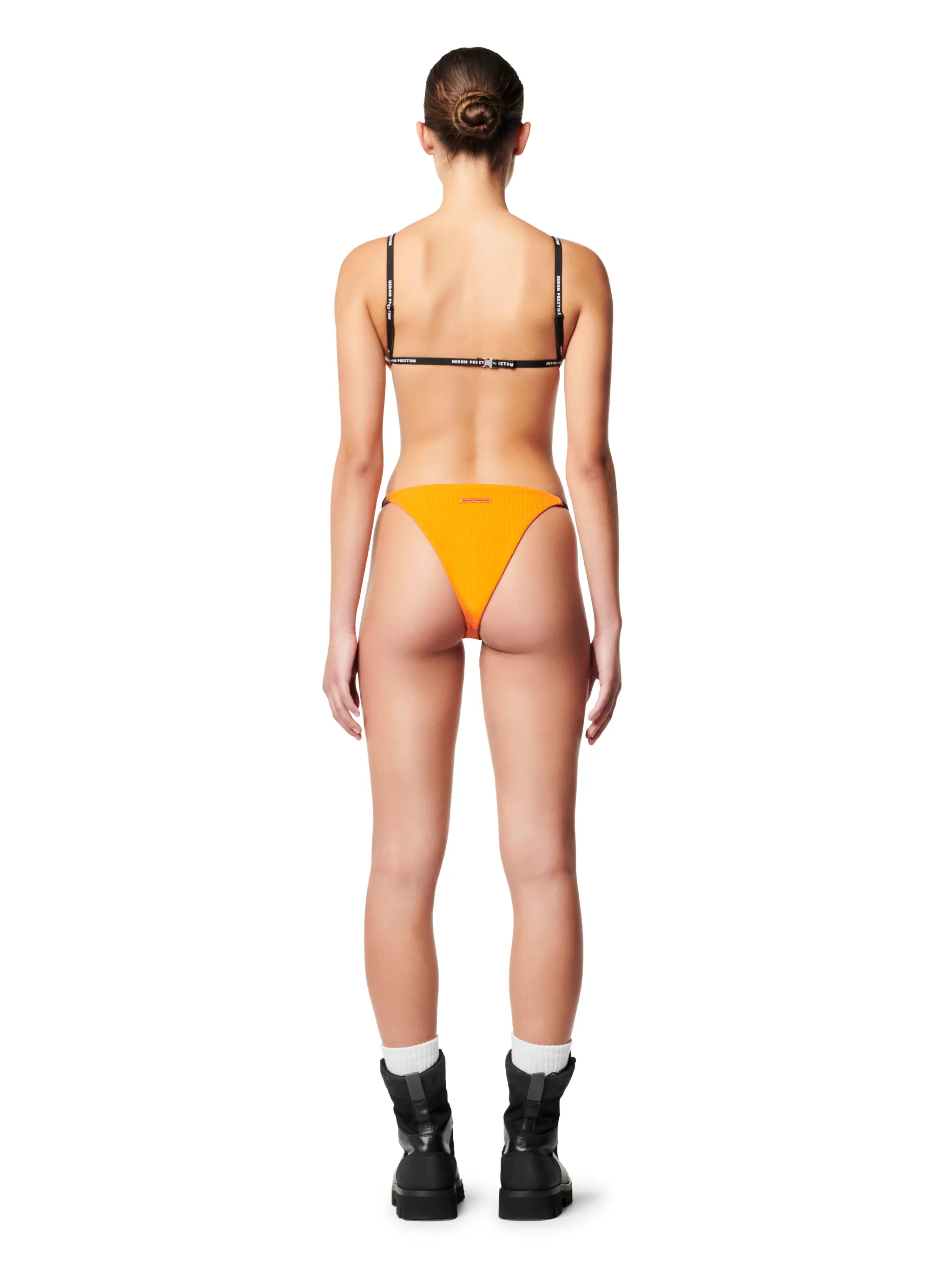 logo tape triangle bikini top