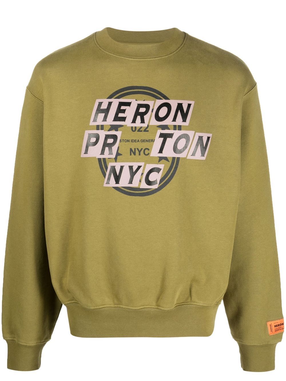 Heron Preston graphic-print cotton sweatshirt - Green