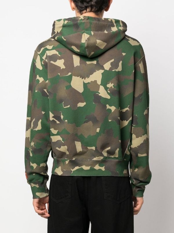 Off white reconstructed hot sale camo hoodie