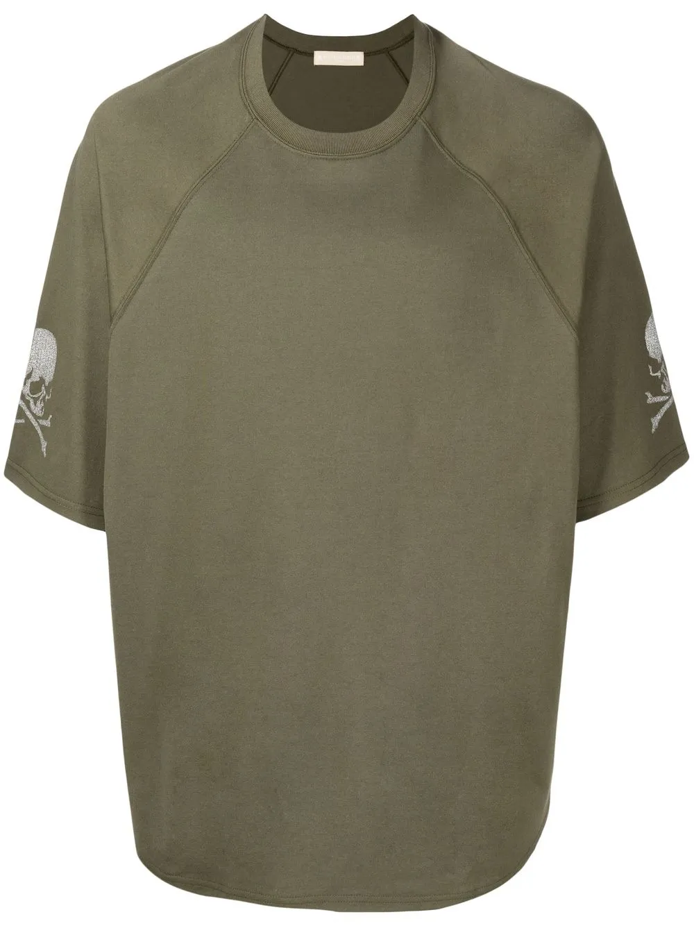 

Mastermind Japan skull-print sleeve T-shirt - Green