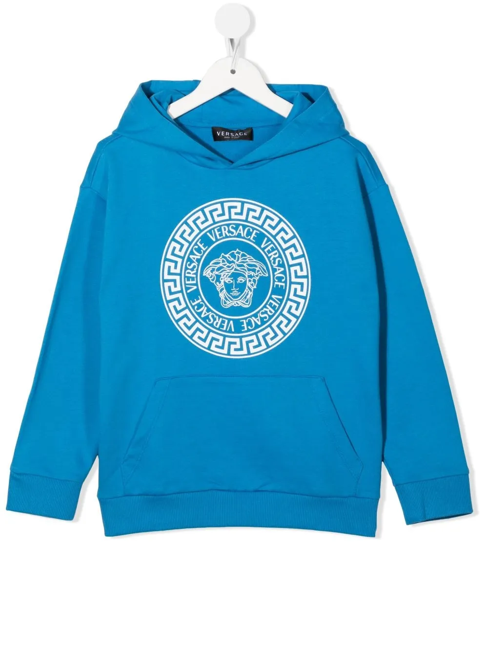 

Versace Kids Medusa print cotton hoodie - Blue