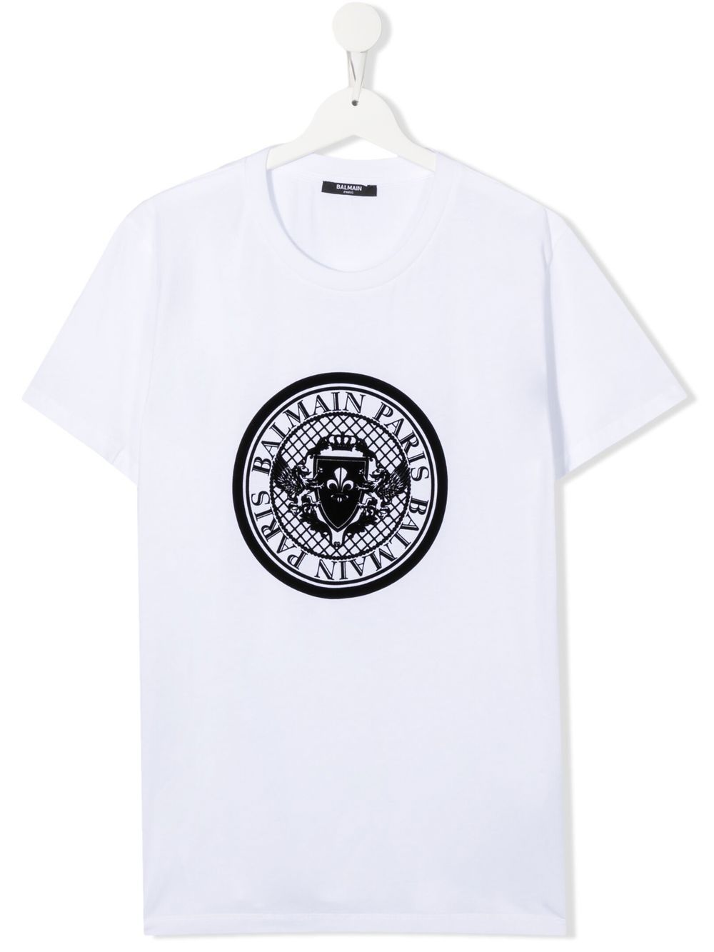 Balmain Kids TEEN logo-print cotton T-shirt - White