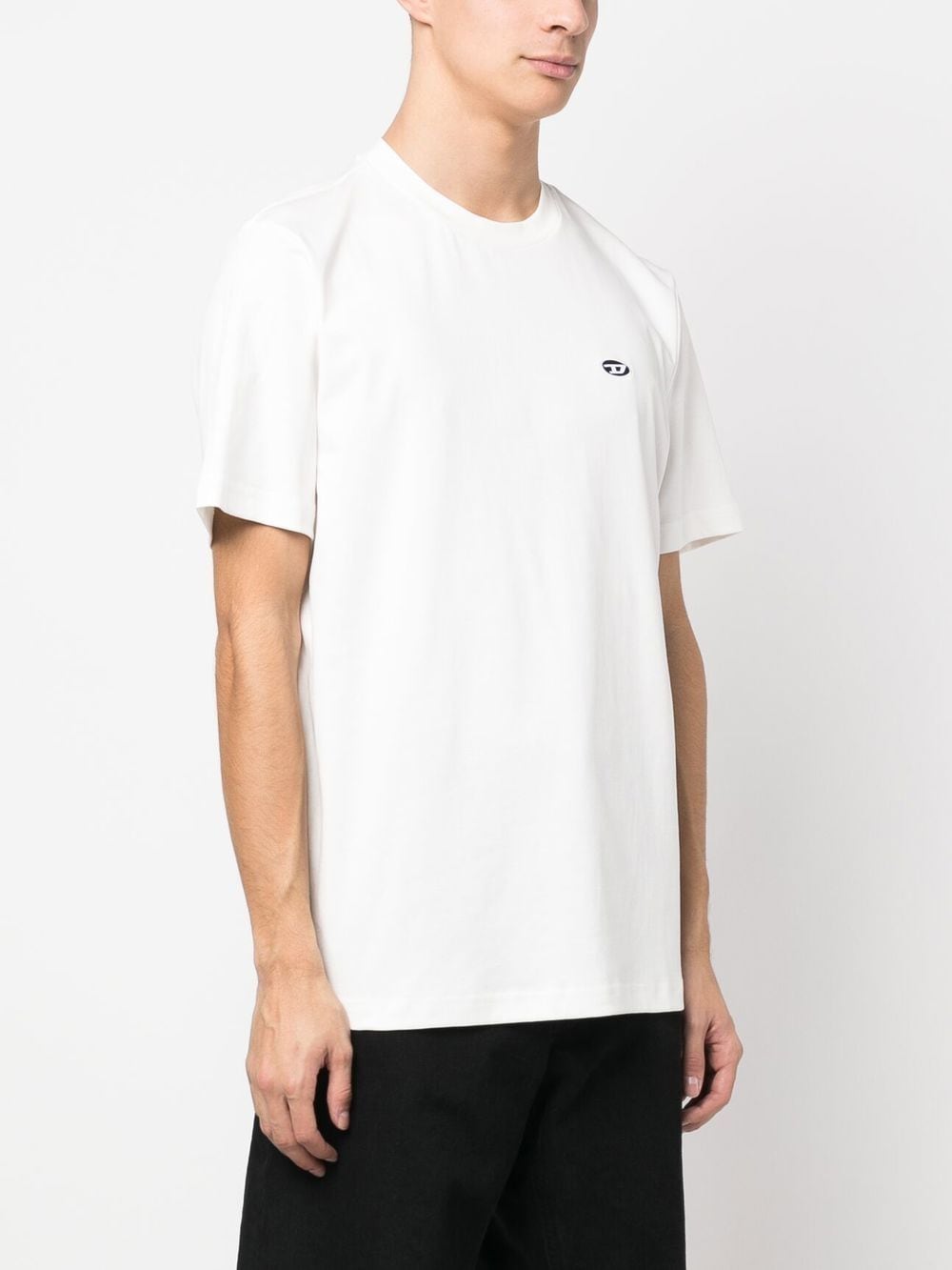 Shop Diesel T-just-doval-pj Cotton T-shirt In White