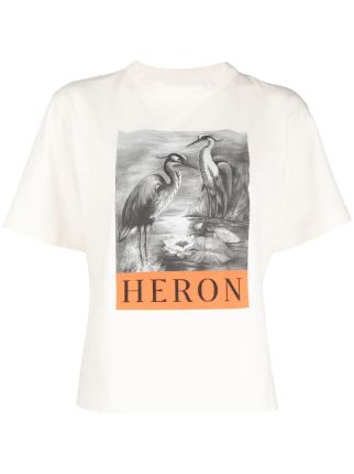 Cotton Demi Top Pelican Print