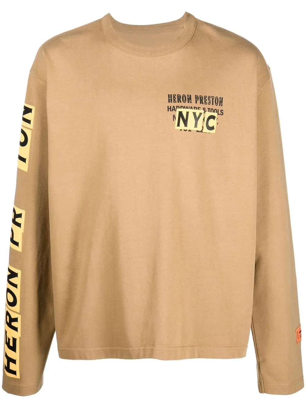 

Heron Preston sudadera con logo estampado - 6419 TOBACCO BROWN YELLOW