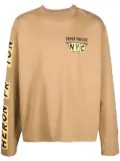 Heron Preston logo-print cotton sweatshirt - Brown