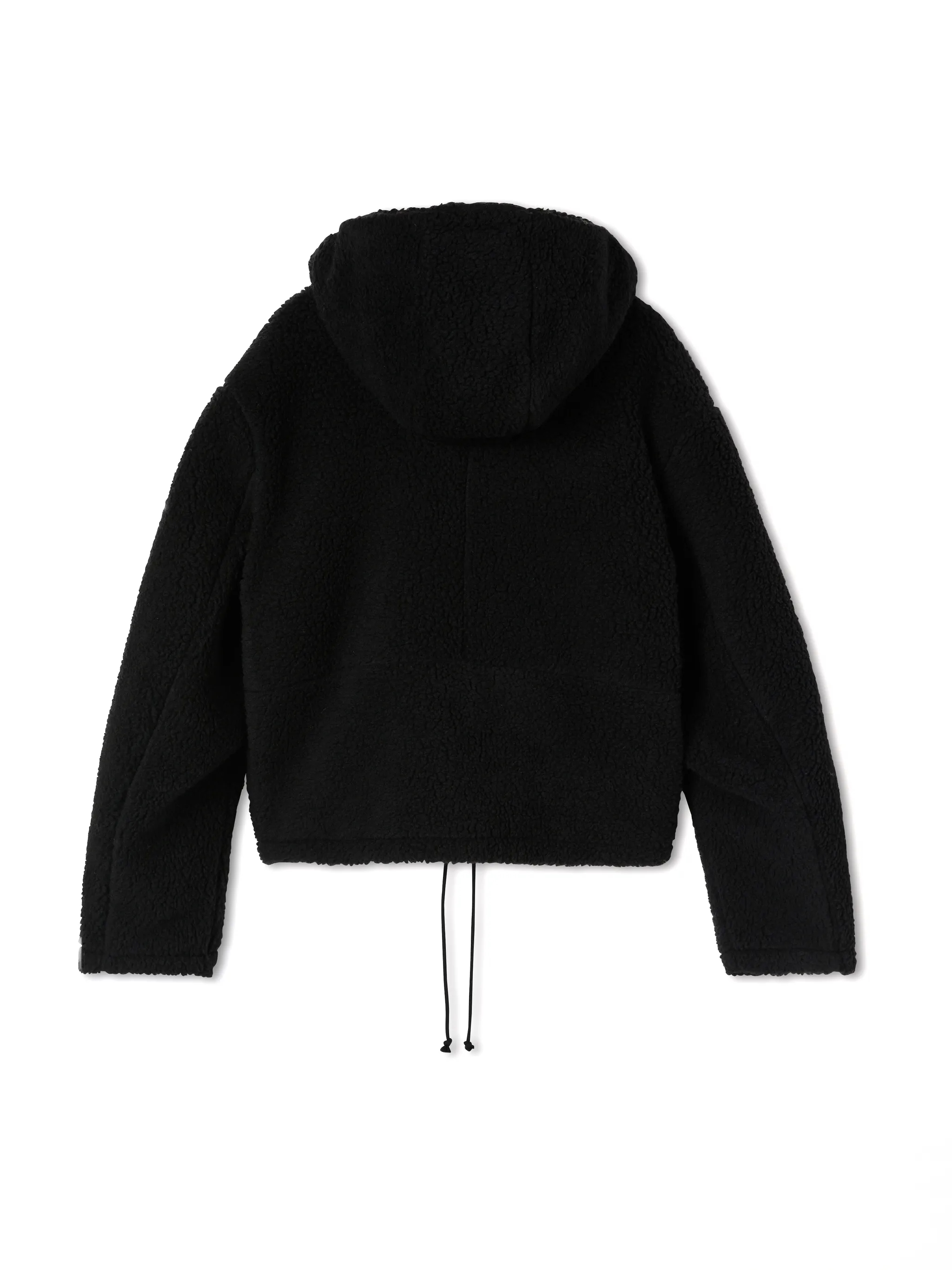 Black fuzzy hotsell zip up jacket