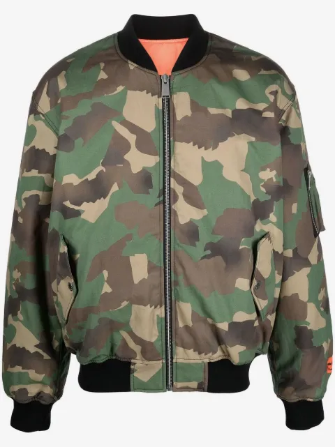 Heron Preston camouflage print bomber jacket