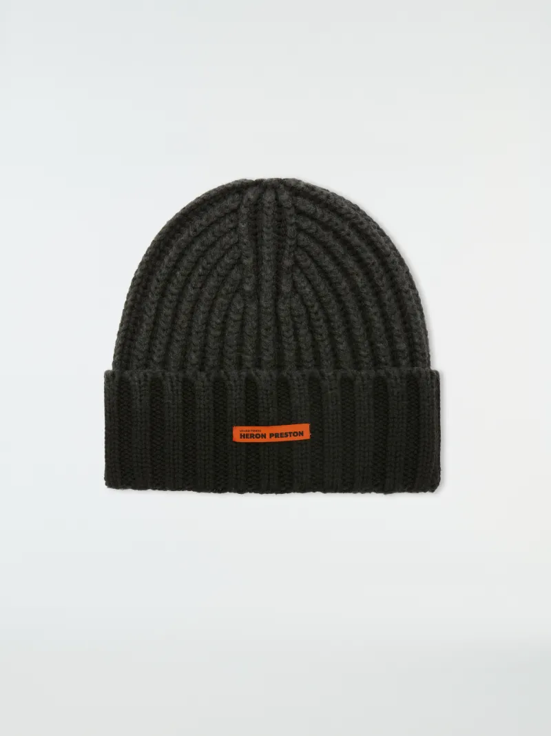 New Preston Black And Grey Beanie Hat 