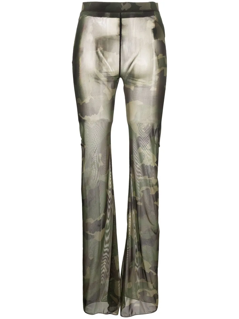 

Heron Preston pants acampanados con estampado militar - Verde