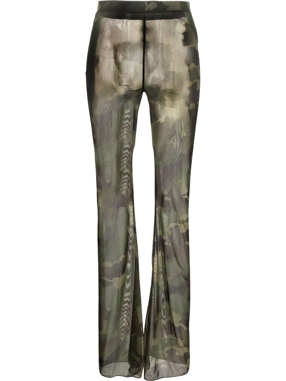 

Heron Preston pants acampanados con estampado militar - Verde