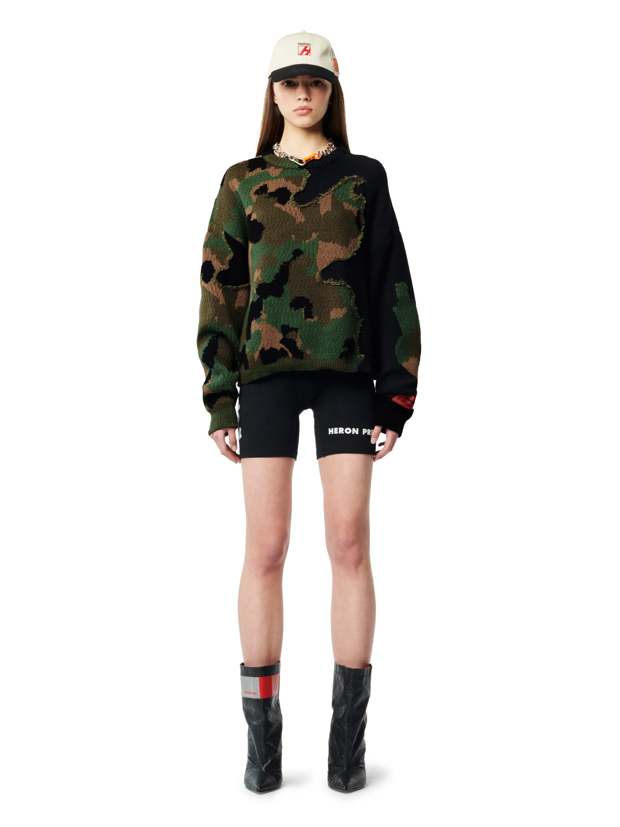 CAMO KNIT Crewneck collar