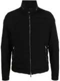 Moorer quilted-finish zip-up jacket - Black