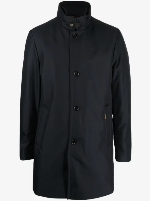 Moorer buttoned-up high-neck coat