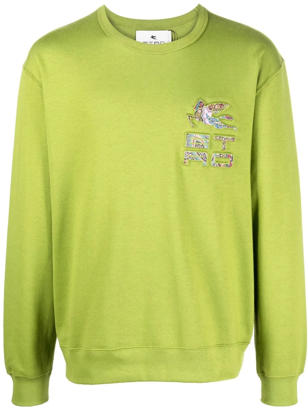 

ETRO sudadera con logo en relieve - Verde