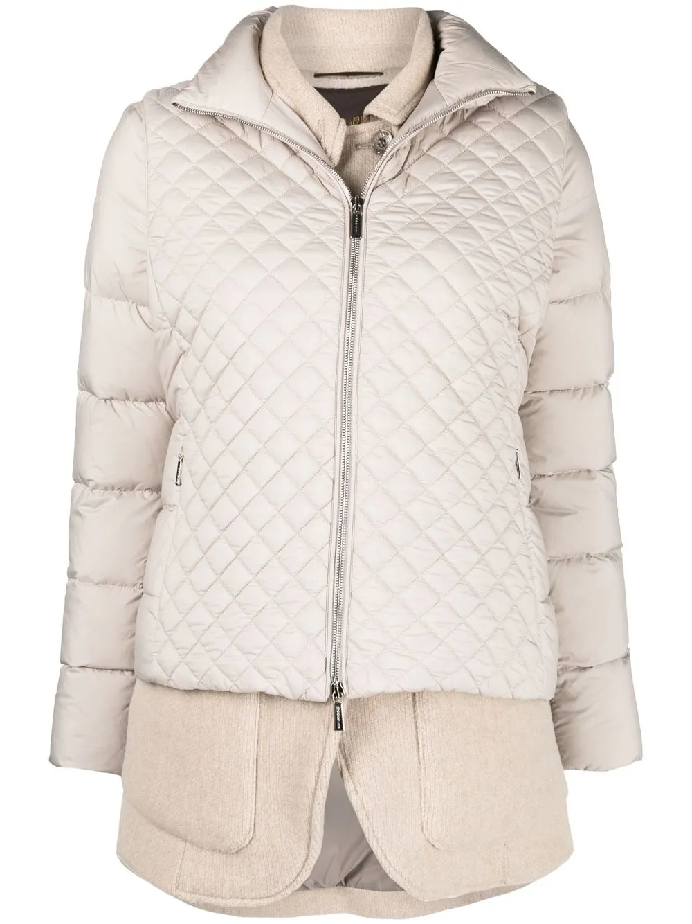 

Moorer zip-fastening padded jacket - Neutrals