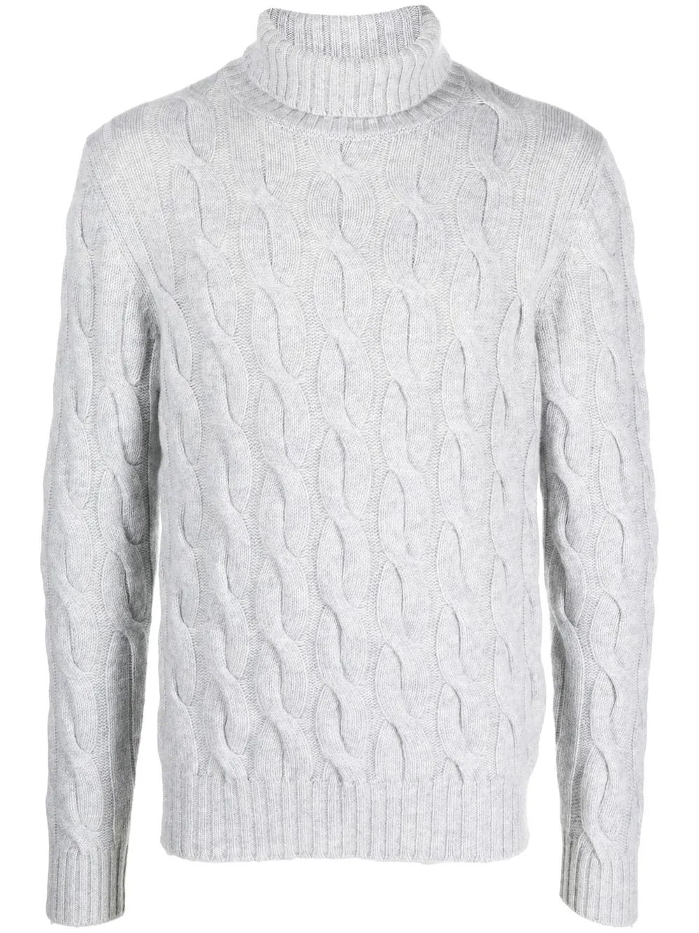 

Moorer cable-knit roll-neck jumper - Grey