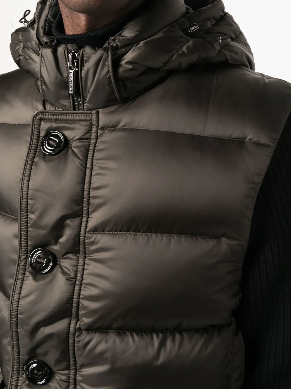 Moorer Knit Sleeves Padded Jacket Farfetch