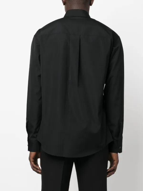DSQUARED2 logo-print Cotton Shirt | Black | FARFETCH