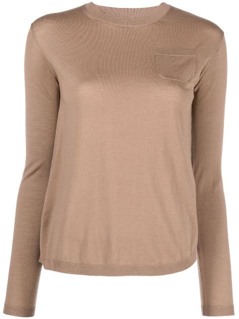 'S Max Mara pocket-detail fine-knit jumper Women