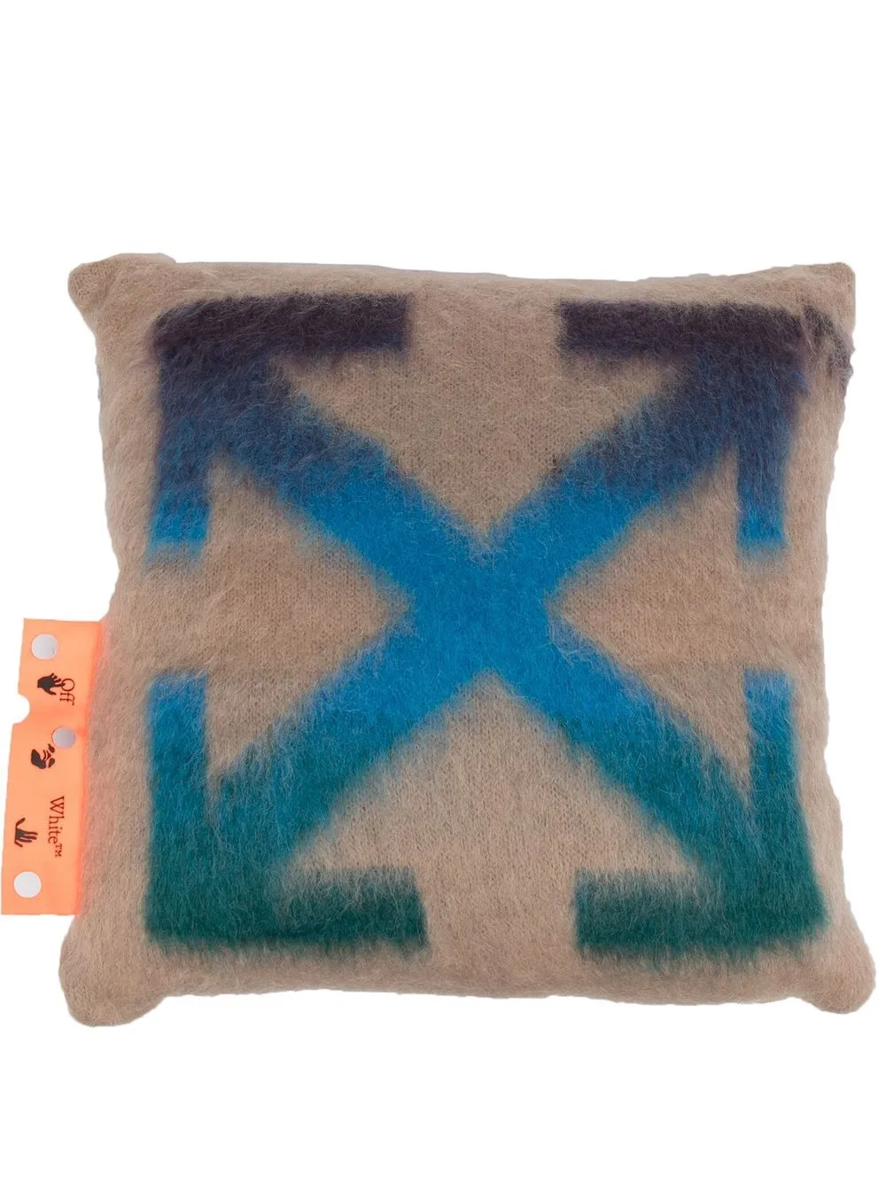 

Off-White Arrows motif cushion - Blue