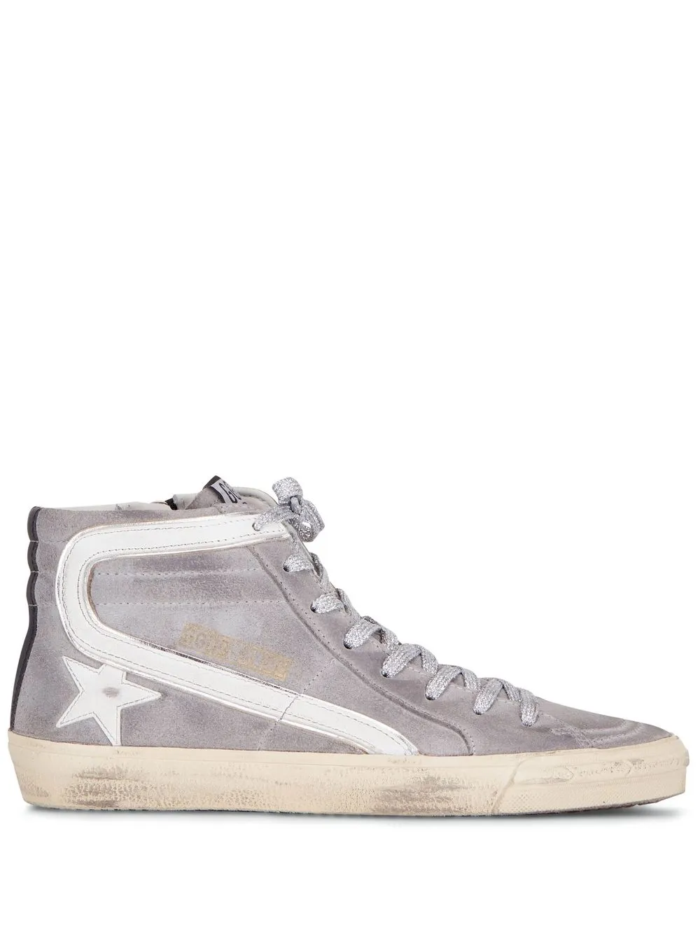 

Golden Goose tenis altos Slide - Gris