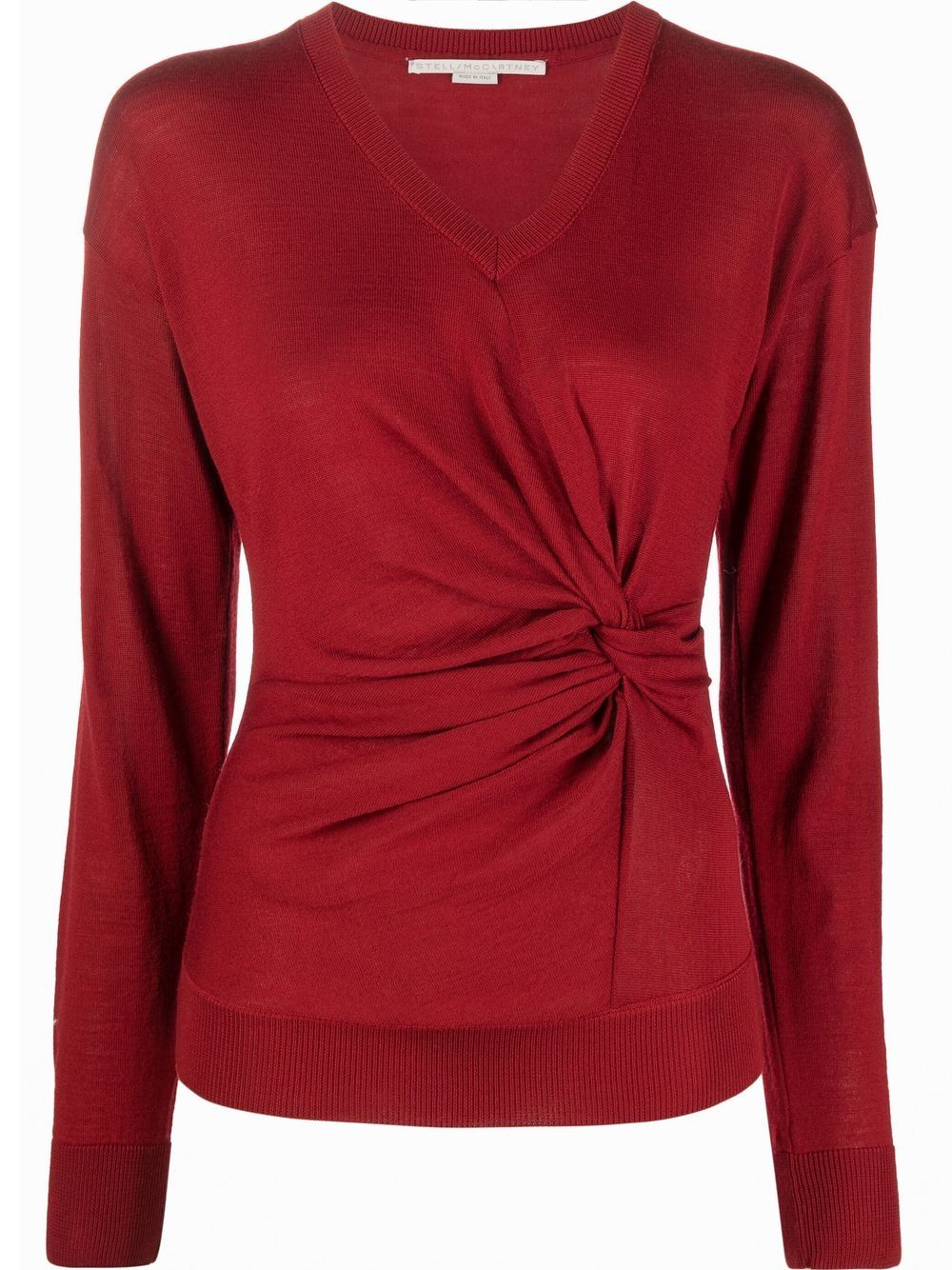 Stella McCartney twist-detail wool top - Red