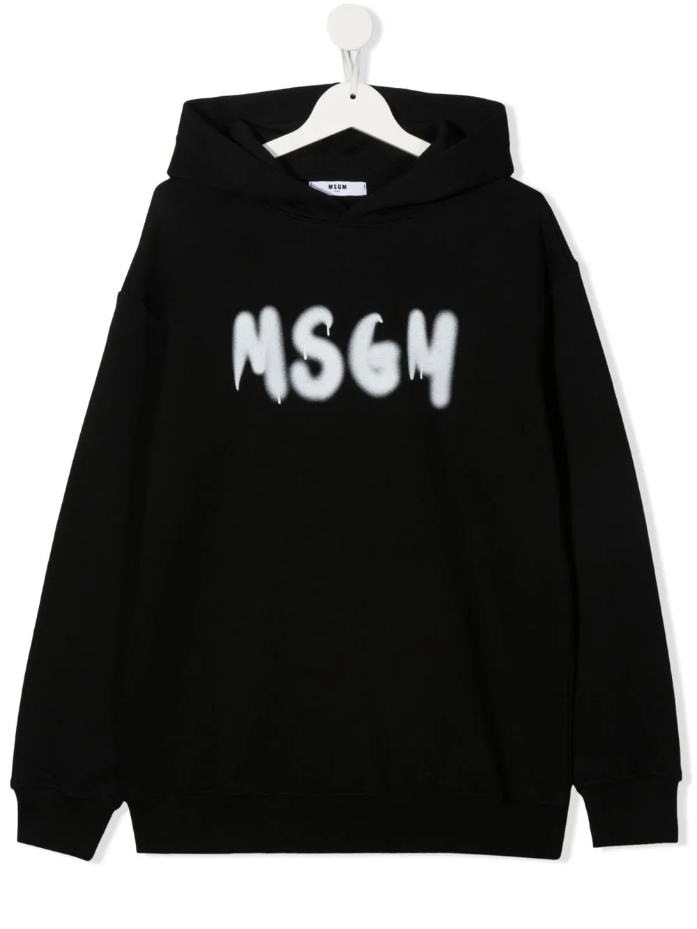 

MSGM Kids hoodie con logo estampado - Negro