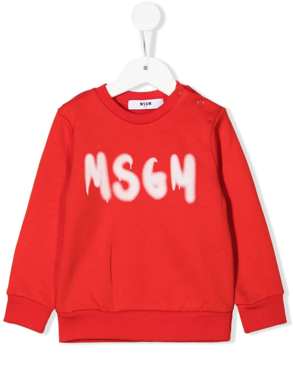 

MSGM Kids sudadera con logo estampado - Rojo