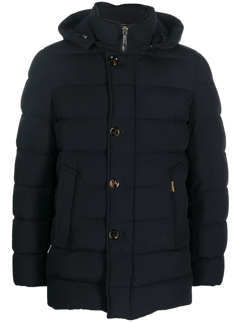 

Moorer button-front padded jacket - Blue