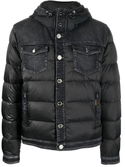 Moorer button-up padded down jacket 