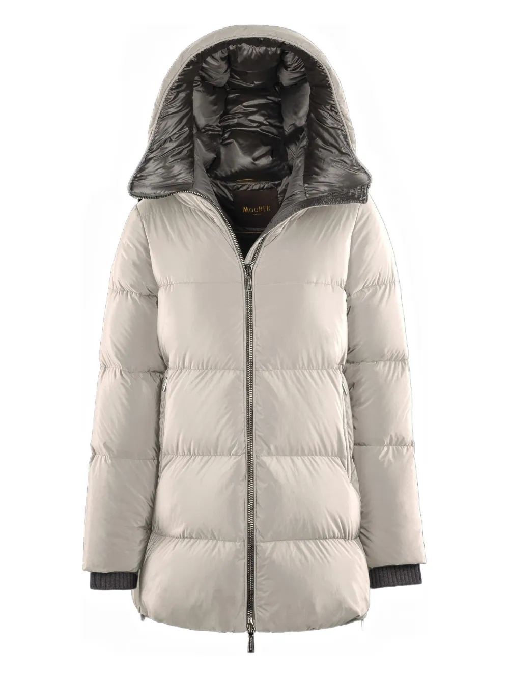 Moorer quilted hooded jacket | Neutrals | Image 1