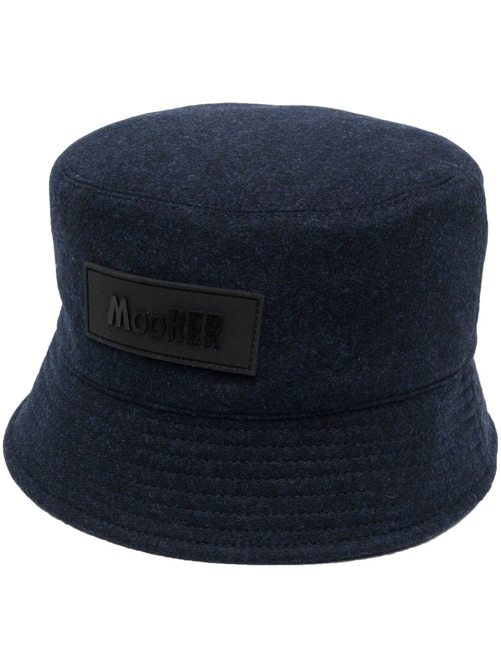 logo-patch felt bucket hat