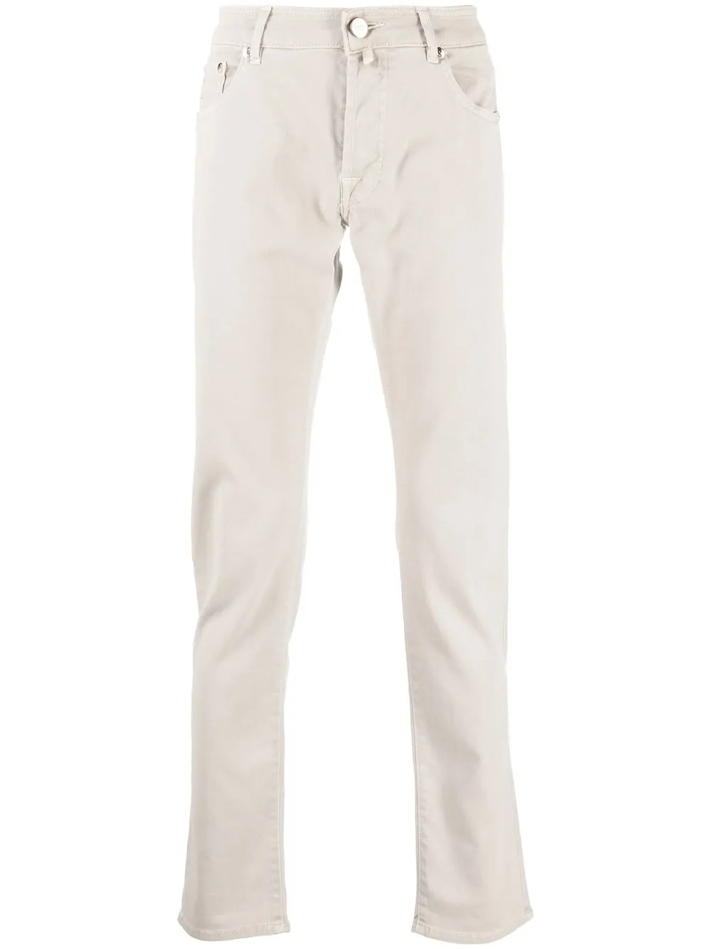 

Moorer pantalones slim con logo bordado - Neutro