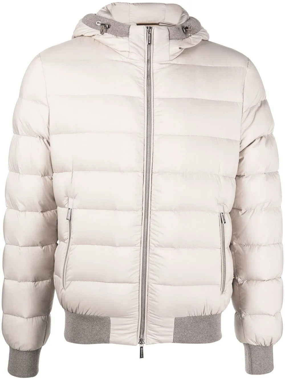 

Moorer zip-up padded down jacket - Neutrals