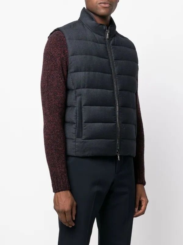 【送料&関税込】Moorer Padded Bodywarmer MOORER down jacket 'Zayn' grey | BRAUN Hamburg
