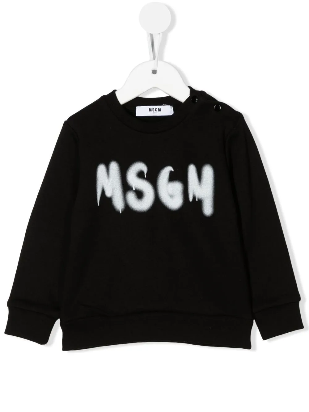 

MSGM Kids sudadera con logo estampado - Negro