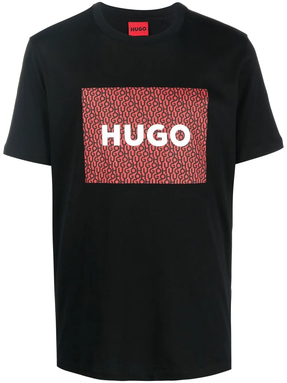 

HUGO playera manga corta con logo estampado - Negro