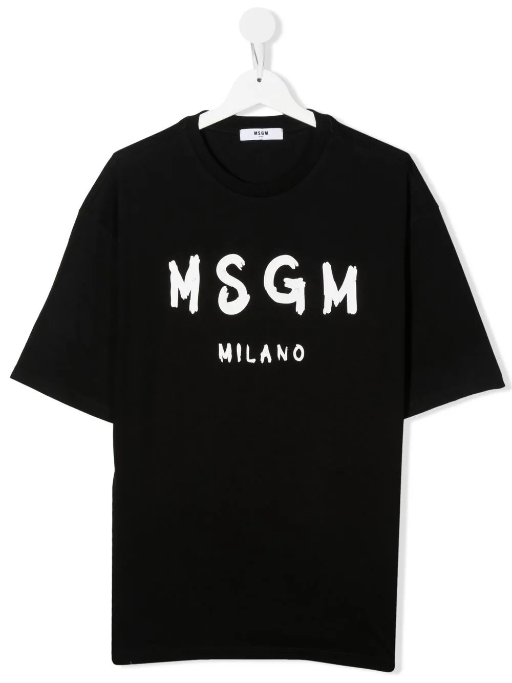 

MSGM Kids playera con logo estampado - Negro